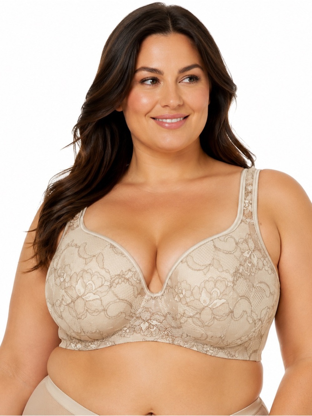 Cacique floral lace woman’s bra Size 42DD/42E underwire